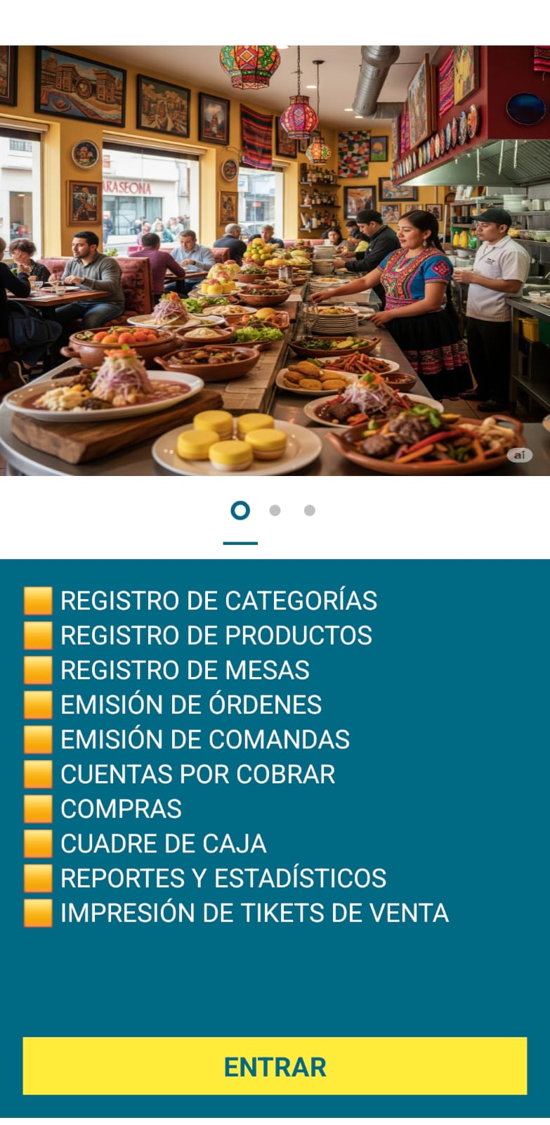 RestoBar - salón / mesas